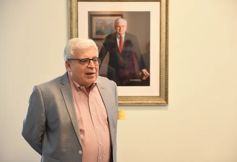 Provost Alex Johnson at retirement party