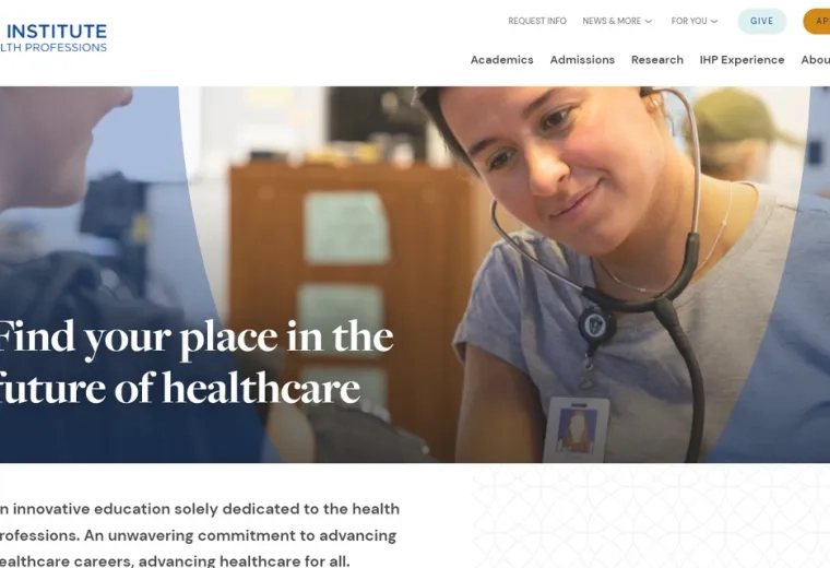 screenshot of website homepage shows photo and buttons