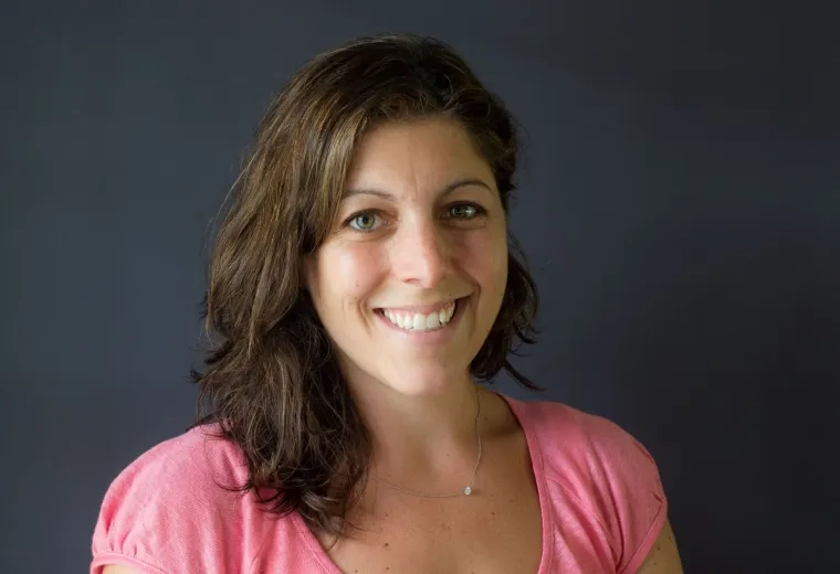 Amy Kearns in pink shirt