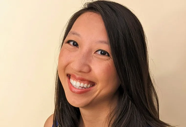 Rebecca Pham in blue shirt