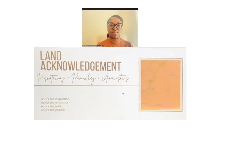 Screen shot from virtual conference