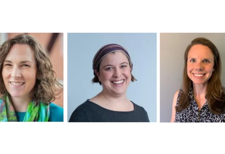 headshots of three women