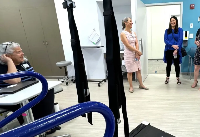 People talking in a room