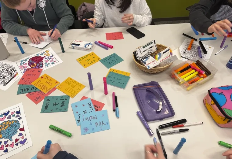 Art suppllies on a table