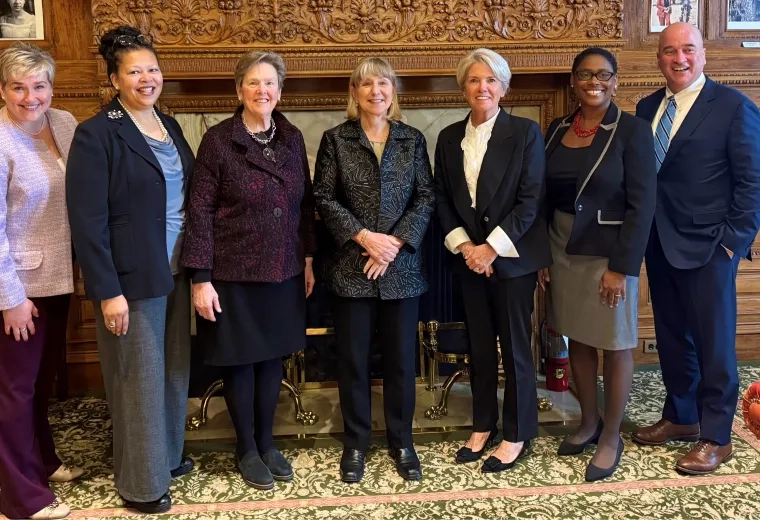 Paula with presidents 