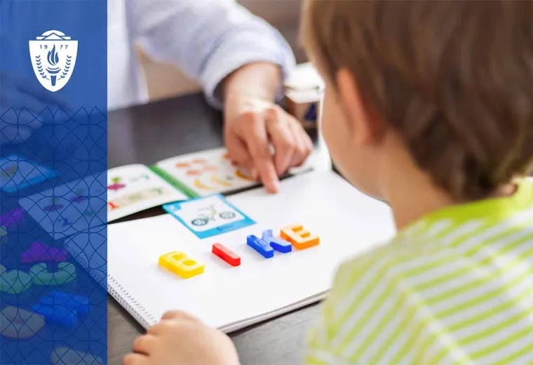 Kid looking at notebook with the word bike on it