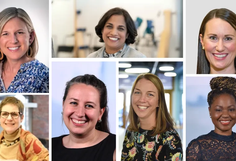 Seven women photo collage