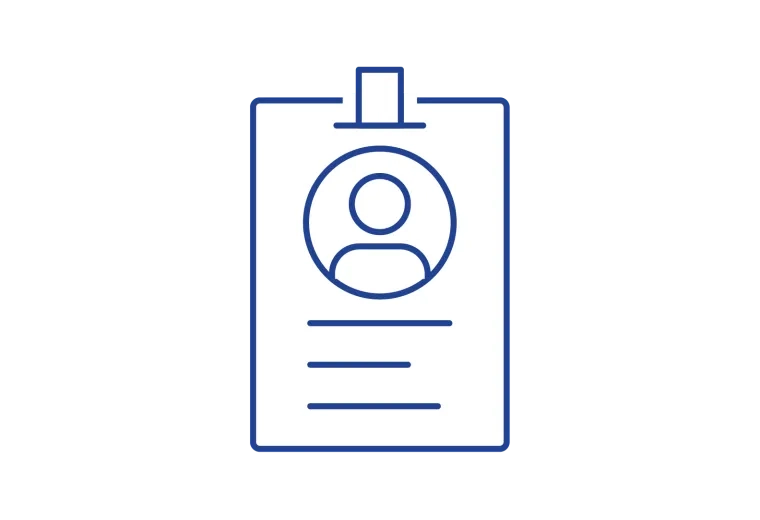 illustration of an id badge