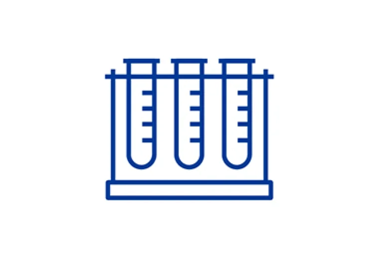 illustration of three test tubes in a holder