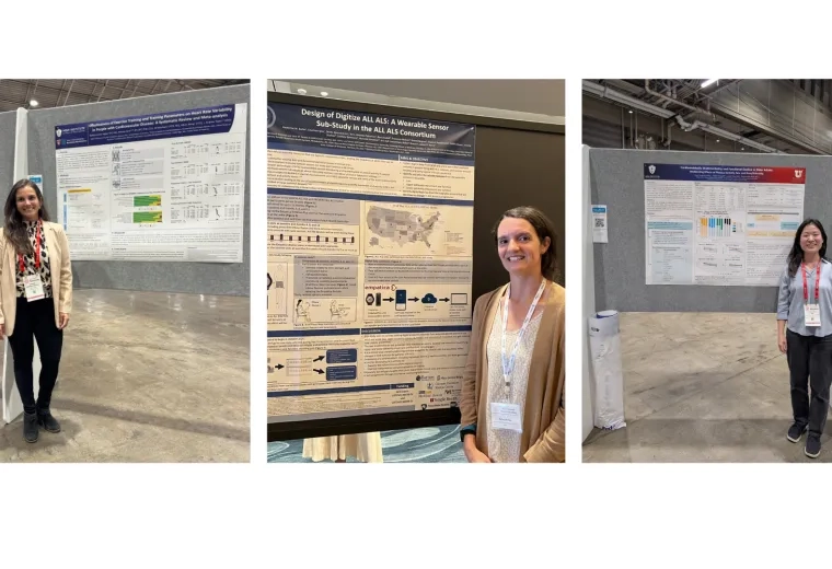 3 women posing with their poster presentations