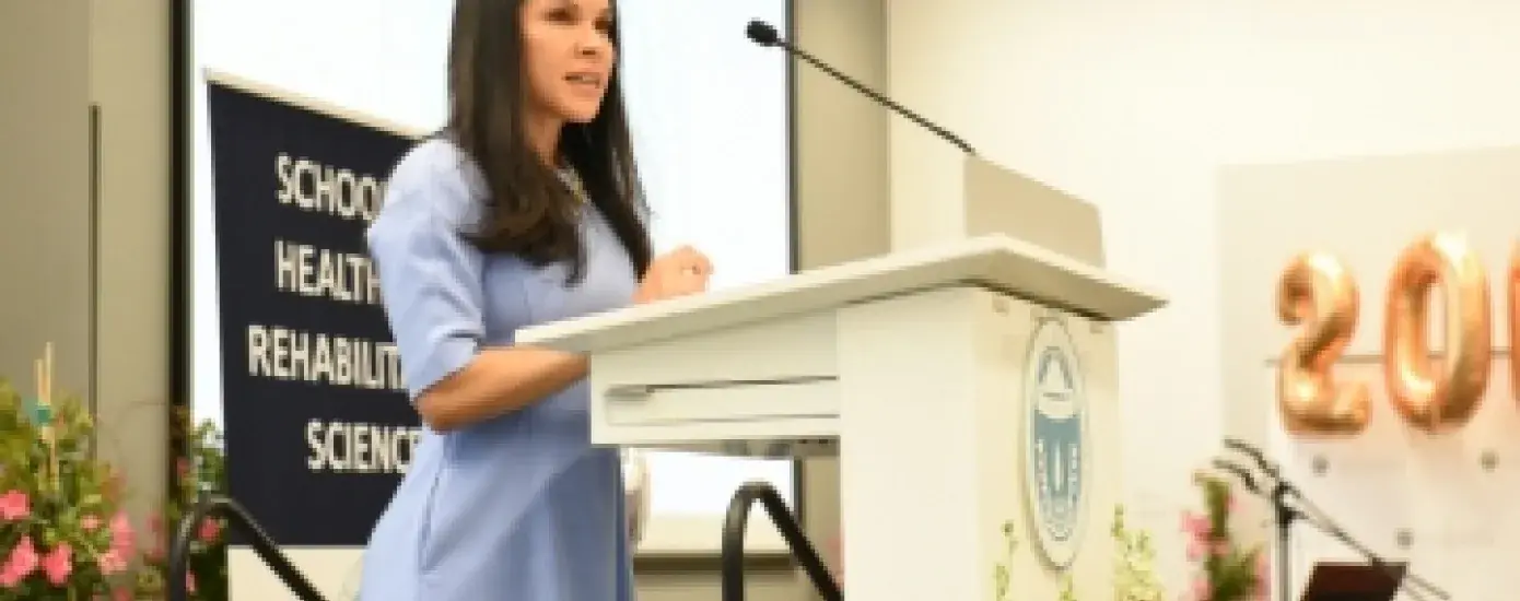 Cynthia Paris gave the keynote address at the CSD Class of 2018’s academic ceremony.