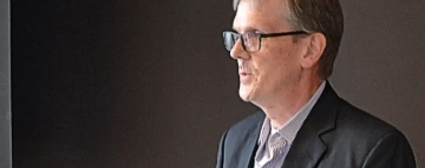 Dr. Andy Phillips speaking during a recent event at Spaulding Rehabilitation Hospital.