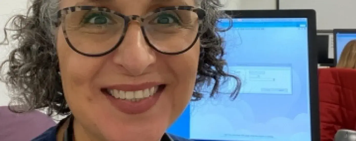 Dr. Raquel Reynolds at the Partners COVID-19 Nurse Triage Call Center.