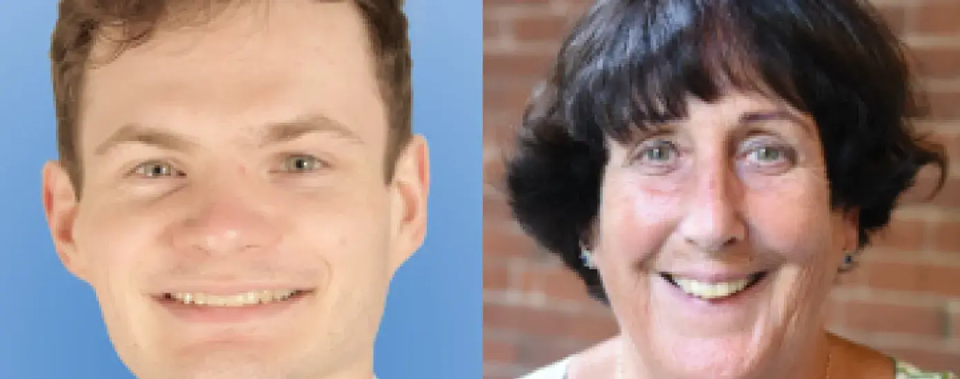 Nurse practitioner student Kyle Fletcher (left) and School of Nursing Term Lecturer Karen Flaherty participated in COVID-19 vaccine trials at Moderna and Pfizer, respectively.