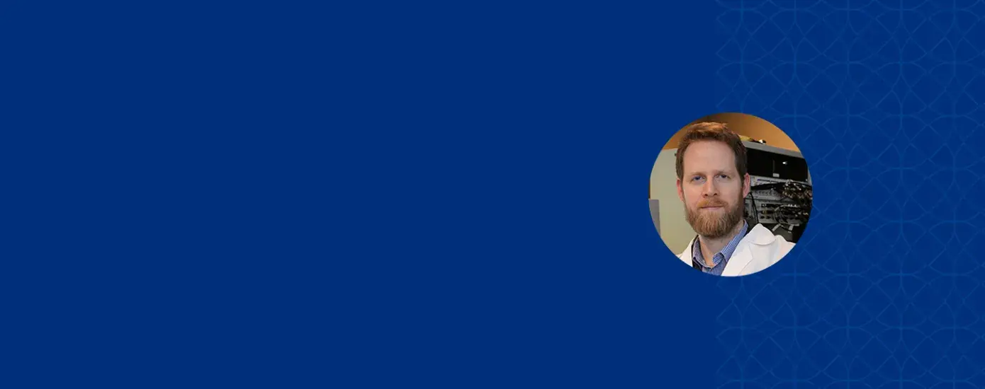 Photo of Jarrad Van Stan on a blue background