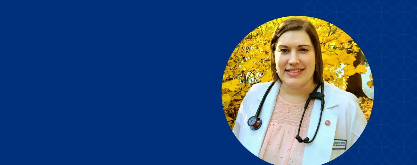 Kristen Kanoff in lab coat