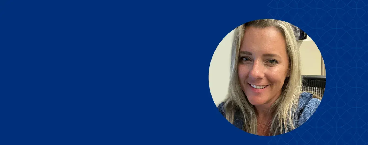 michelle has blonde hair and a casual head tilt