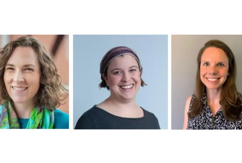 headshots of three women