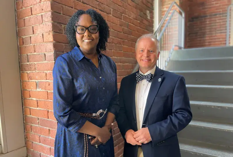 man and woman side by side 