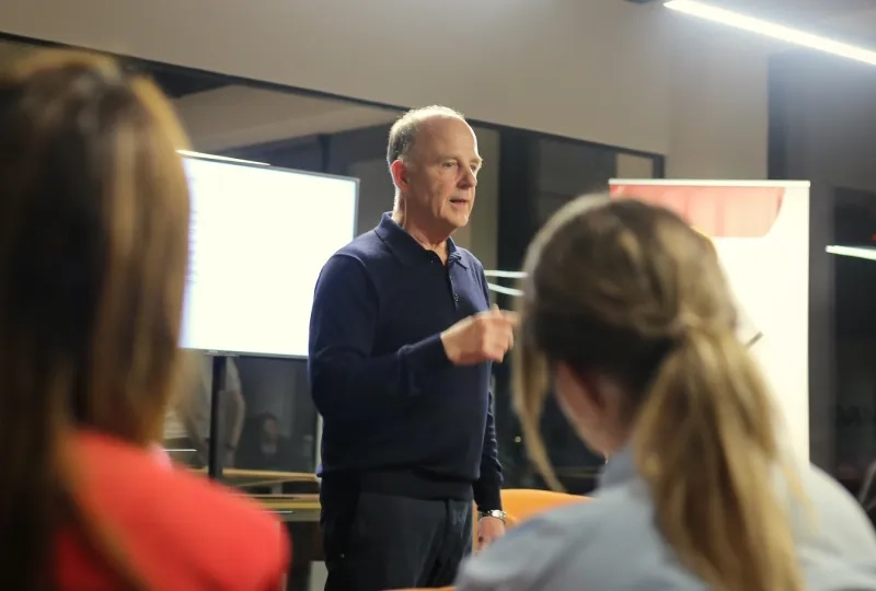 Man talking to audience