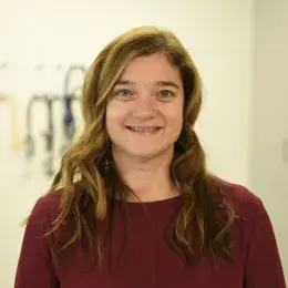 Rachael Salguero in red shirt