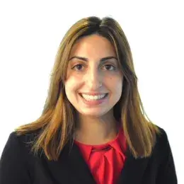 Alexa Lonigro in red shirt and black blazer