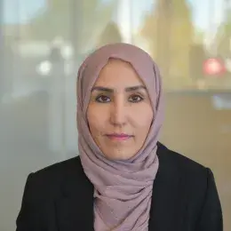 shokria wears a mauve hajib