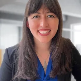 blue shirt/ black blazer