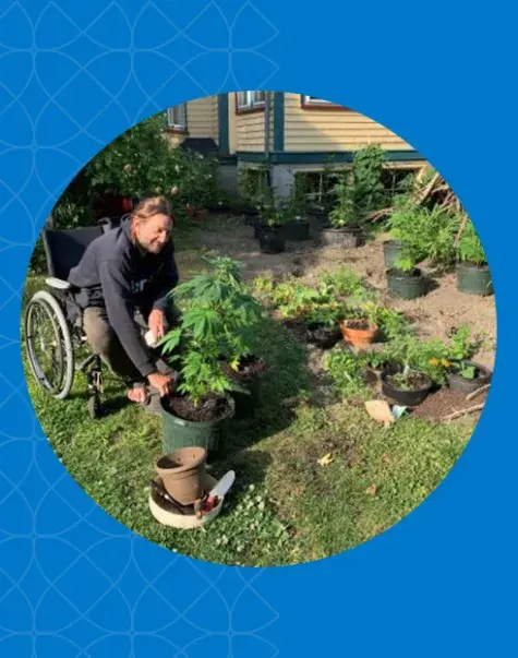 Scotty Glanzman gardens at his home outside of Boston, having just finished up treatment at the OT CliPR.