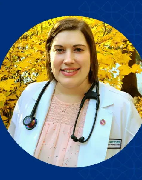 Kristen Kanoff in lab coat